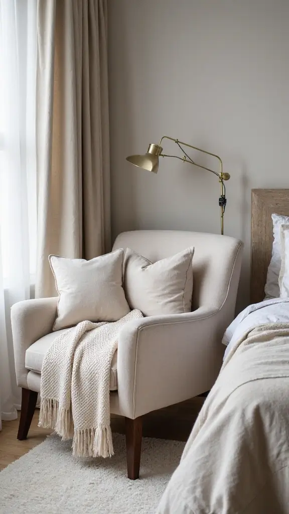 Grey Boho Bedroom Ideas: 29 Chic Neutrals with a Touch of Bohemian Flair 29 Grey Boho Bedroom Ideas: 29 Chic Neutrals with a Touch of Bohemian Flair - 28. Soft Accent Chairs