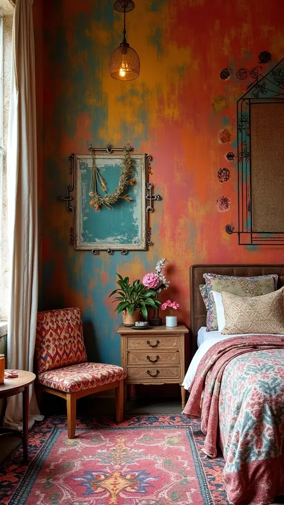 Colorful Boho Bedroom Ideas: 28 Playful Designs Bursting with Personality 6 Colorful Boho Bedroom Ideas: 28 Playful Designs Bursting with Personality - 4. Bold Paint Choices