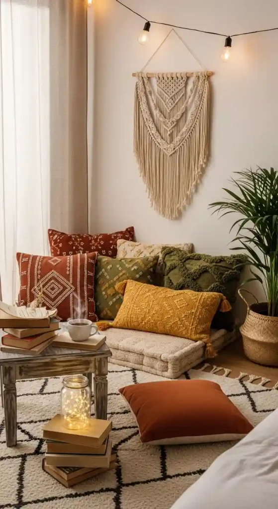 Cozy Boho Bedroom Ideas: 25 Warm and Inviting Styles You’ll Want to Copy 11 9. Cozy Reading Nook