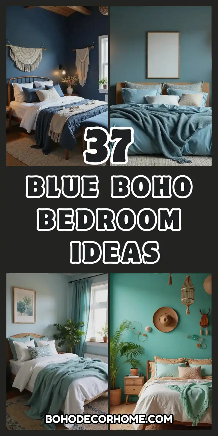Blue Boho Bedroom Ideas: 37 Dreamy Color Schemes for Relaxed Spaces 2 Blue Boho Bedroom