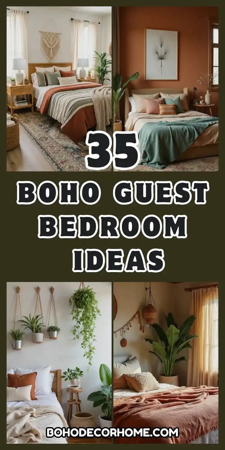 Boho Guest Bedroom Ideas: 35 Charming Looks to Wow Your Overnight Visitors 2 Boho Guest Bedroom