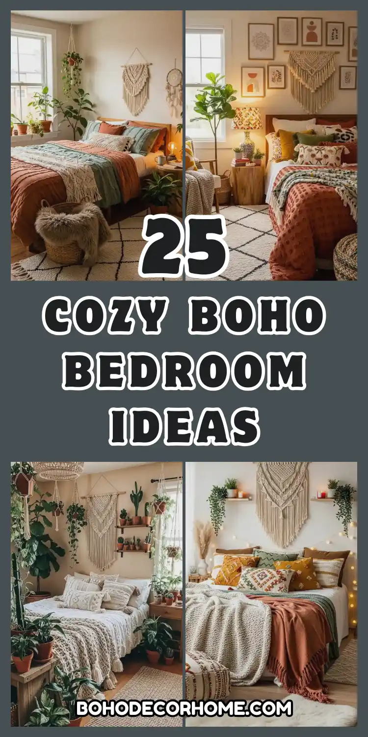 Cozy Boho Bedroom Ideas: 25 Warm and Inviting Styles You’ll Want to Copy 2 Cozy Boho Bedroom