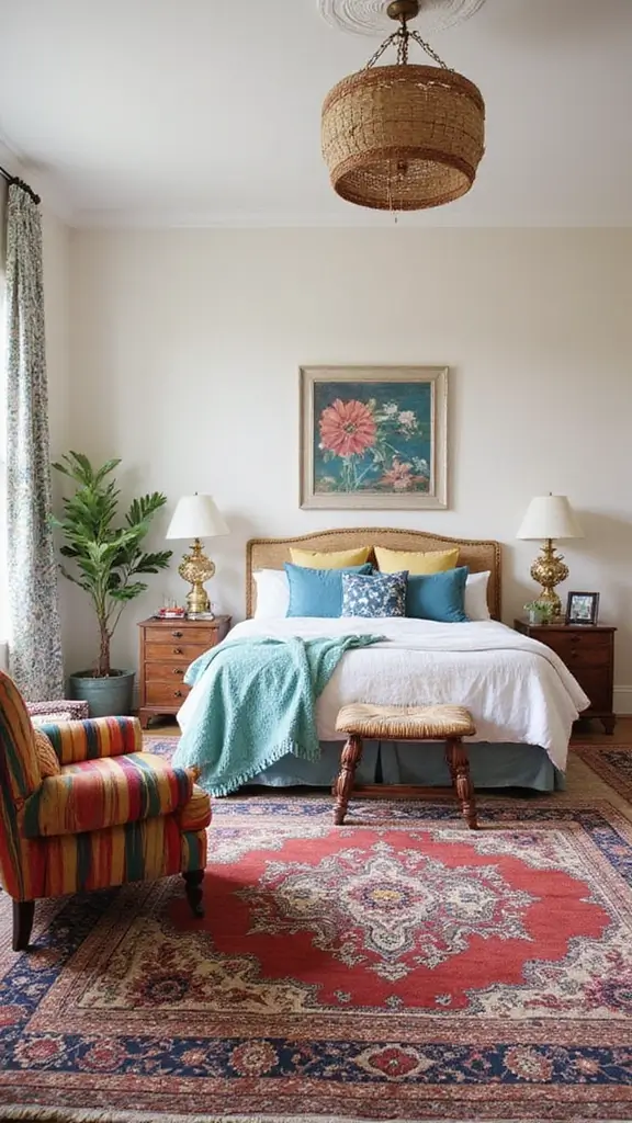 Colorful Boho Bedroom Ideas: 28 Playful Designs Bursting with Personality 17 Colorful Boho Bedroom Ideas: 28 Playful Designs Bursting with Personality - 15. Statement Furniture Pieces