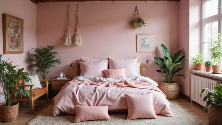 pink boho bedroom ideas