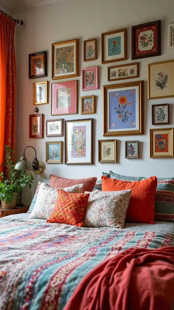 35 Modern Boho Bedroom Ideas for a Fresh, Trendy Look 37 35 Modern Boho Bedroom Ideas for a Fresh, Trendy Look - 35. Create a Boho-Style Gallery