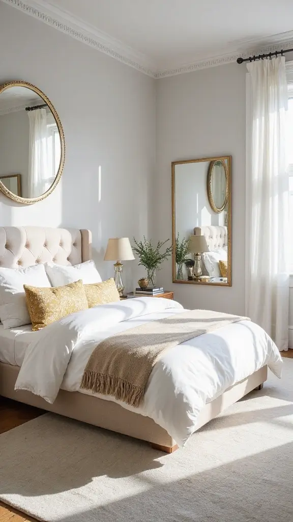 35 Modern Boho Bedroom Ideas for a Fresh, Trendy Look 30 35 Modern Boho Bedroom Ideas for a Fresh, Trendy Look - 28. Reflective Surfaces