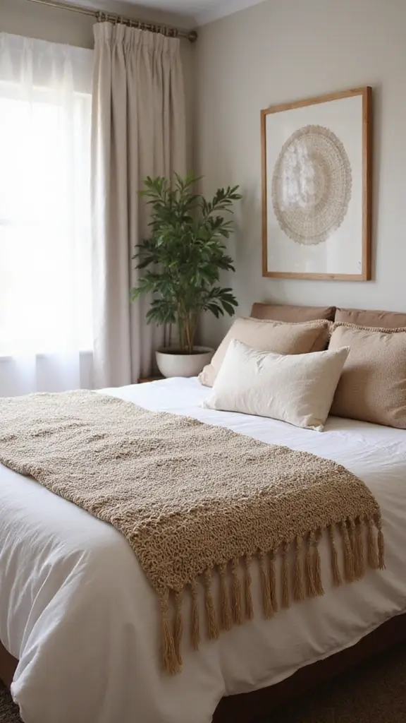 35 Modern Boho Bedroom Ideas for a Fresh, Trendy Look 36 35 Modern Boho Bedroom Ideas for a Fresh, Trendy Look - 34. Textured Bed Runners