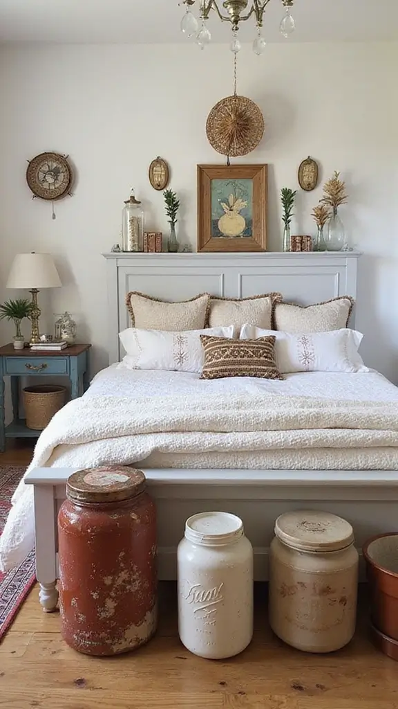 Colorful Boho Bedroom Ideas: 28 Playful Designs Bursting with Personality 27 Colorful Boho Bedroom Ideas: 28 Playful Designs Bursting with Personality - 25. Upcycling and DIY Decor