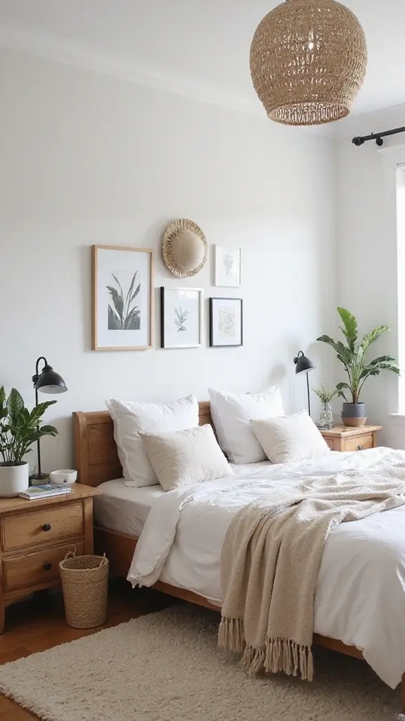 Grey Boho Bedroom Ideas: 29 Chic Neutrals with a Touch of Bohemian Flair 16 Grey Boho Bedroom Ideas: 29 Chic Neutrals with a Touch of Bohemian Flair - 15. Minimalist Approach to Boho