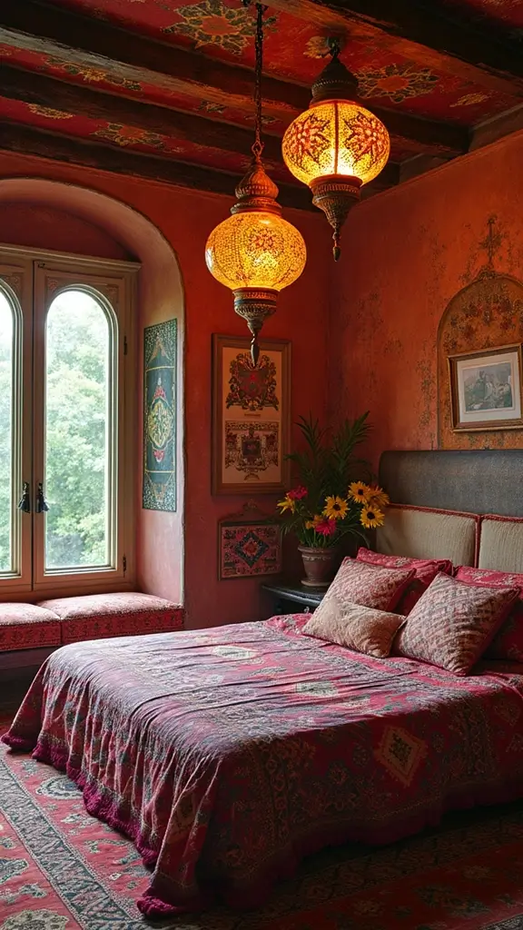 35 Modern Boho Bedroom Ideas for a Fresh, Trendy Look 23 35 Modern Boho Bedroom Ideas for a Fresh, Trendy Look - 21. Global Influences