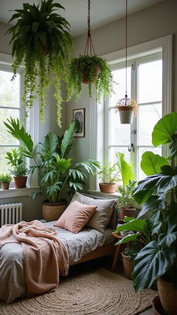 Boho Bedroom Decor Ideas: 21 Inspiring Ways to Bring Free-Spirited Style Home 6 Boho Bedroom Decor Ideas: 17 Inspiring Ways to Bring Free-Spirited Style Home - 4. Indoor Plants Galore