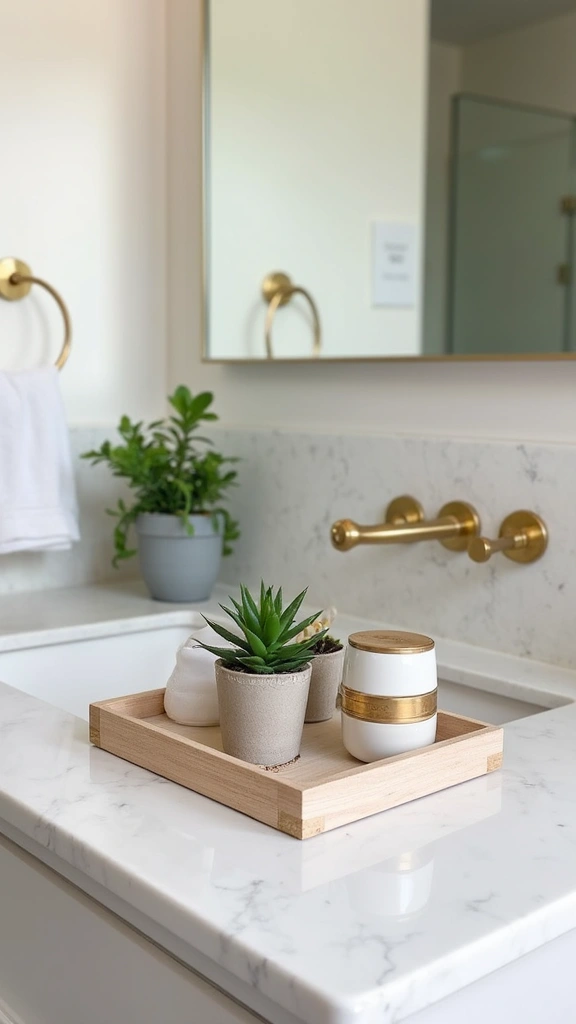 Boho Vanity Ideas Bathroom: 29 Chic and Functional Designs 16 15. Decorative Trays