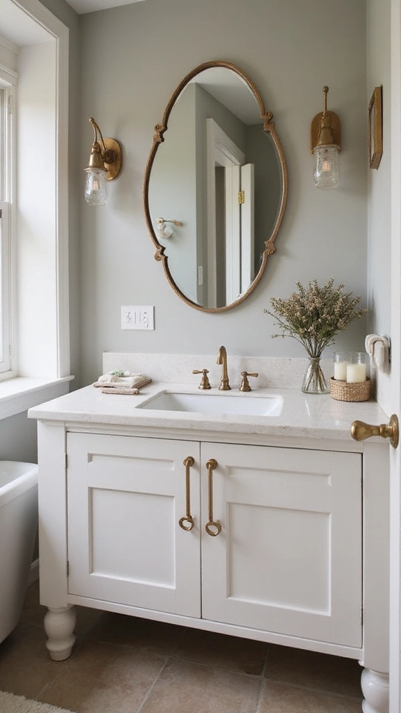 Boho Vanity Ideas Bathroom: 29 Chic and Functional Designs 17 16. Elegant Faucets