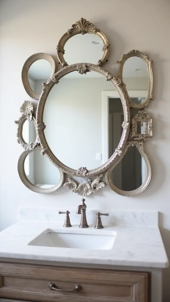Boho Vanity Ideas Bathroom: 29 Chic and Functional Designs 21 20. Layered Mirrors