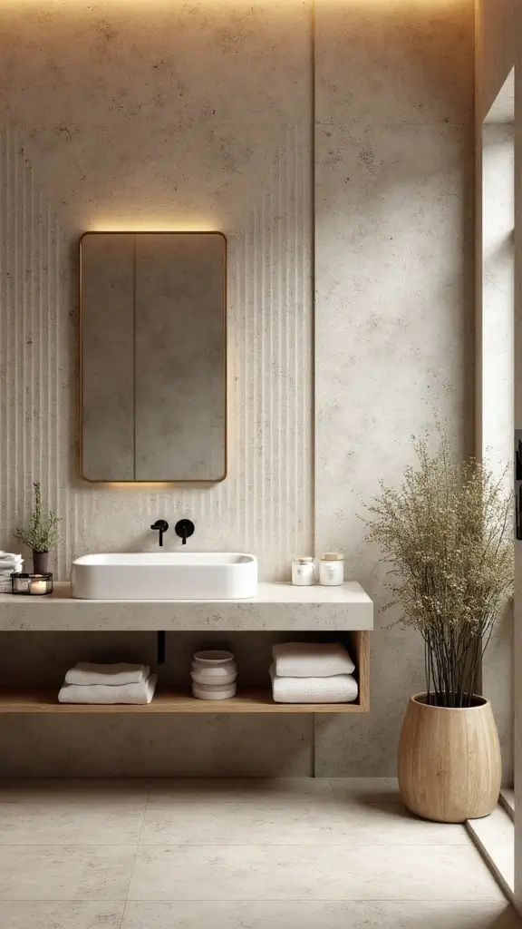 Boho Vanity Ideas Bathroom: 29 Chic and Functional Designs 22 21. Textured Walls