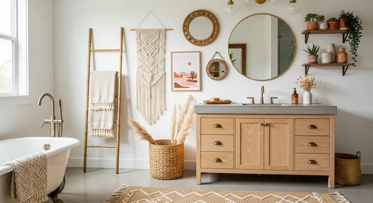 Boho Bathroom Wall Decor Ideas