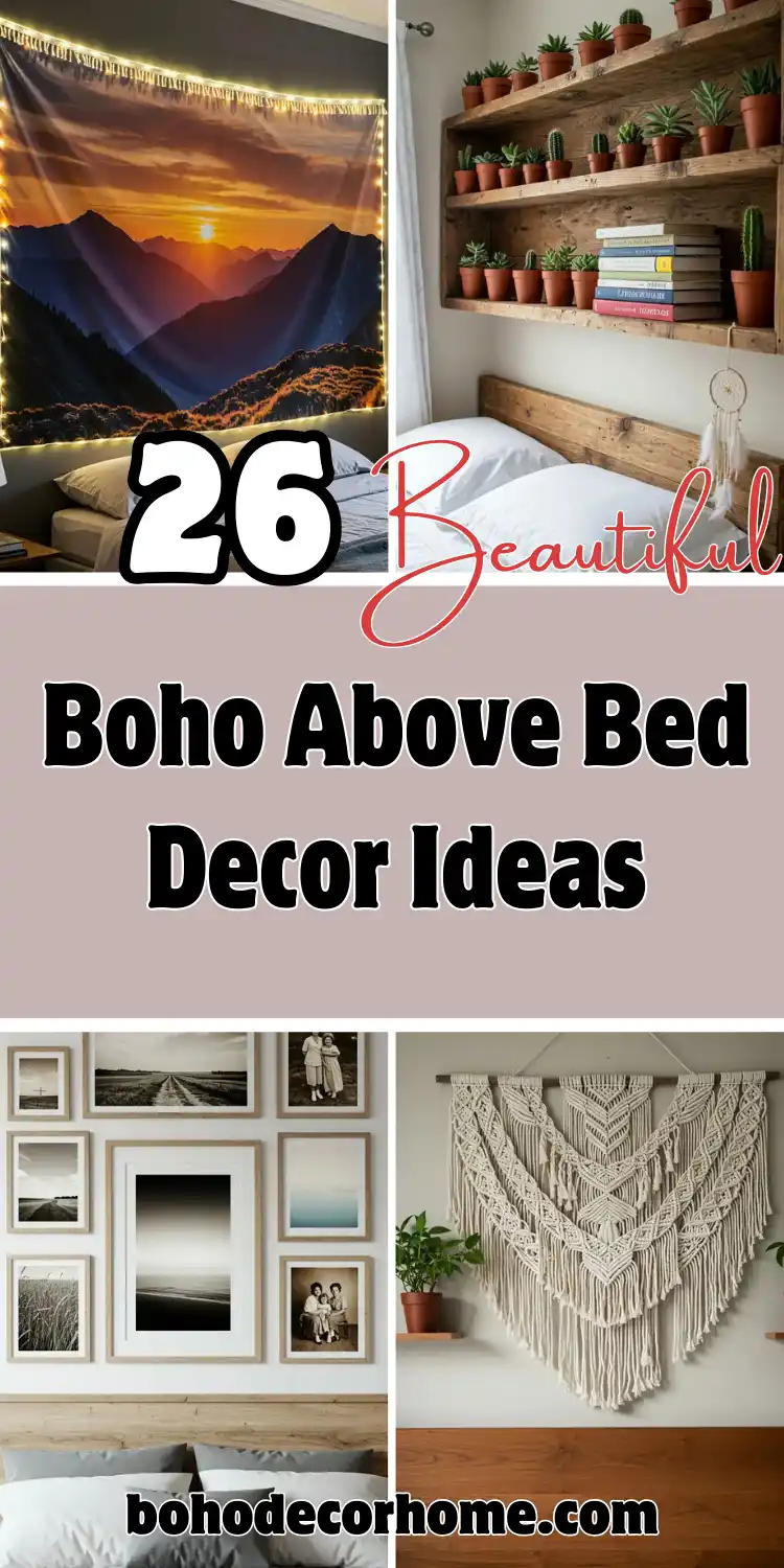 Boho Above Bed Decor Ideas to Transform Your Space with 26 Stylish Tip 2 Boho Above Bed Decor