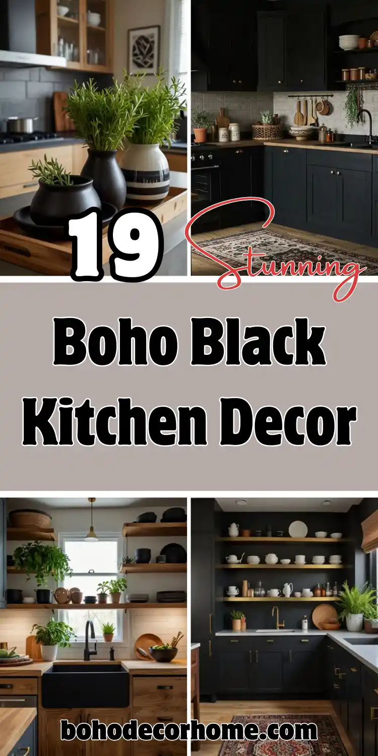 19 Stunning Boho Kitchen Black Decor Ideas for a Stylish Home 2 Boho Black Kitchen Decor