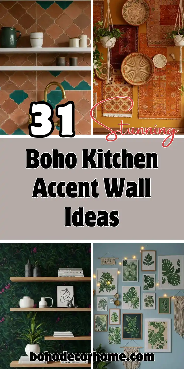 31 Stunning Boho Kitchen Accent Wall Ideas for Eye-Catching Style 2 Boho Kitchen Accent Wall