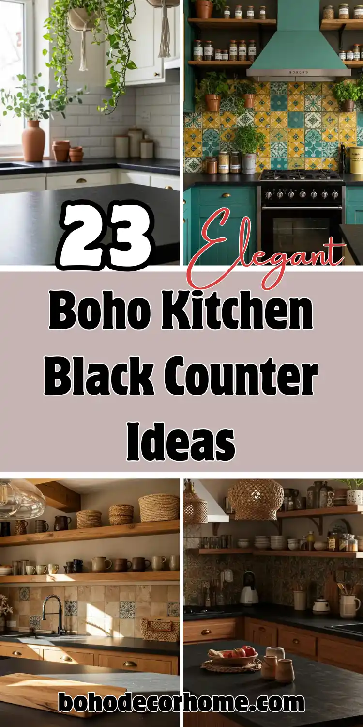 23 Elegant Boho Kitchen Black Counter Inspirations 2 Boho Kitchen Black Counter