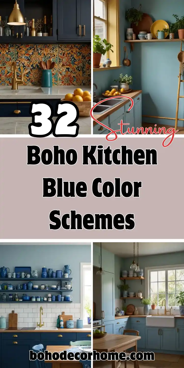 32 Boho Kitchen Blue Color Schemes for a Chic, Vibrant Look 2 Boho Kitchen Blue Color Schemes