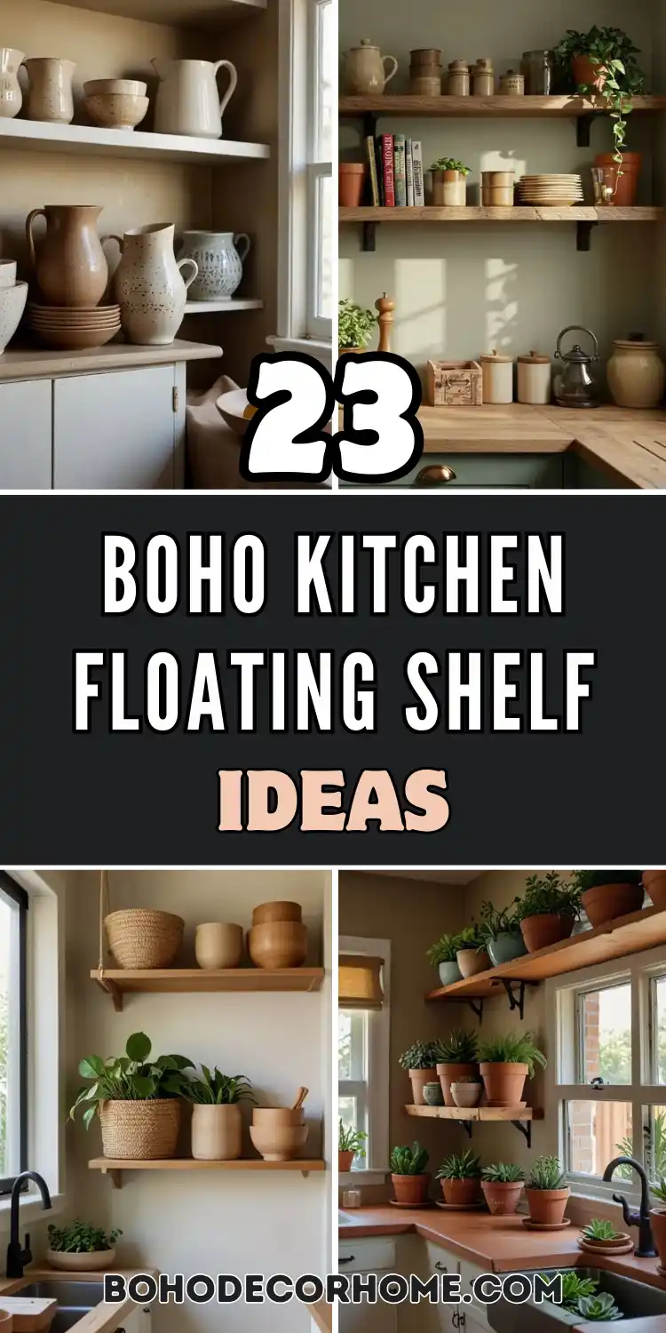 23 Modern Boho Kitchen Floating Shelf Ideas 2 Boho Kitchen Floating Shelf
