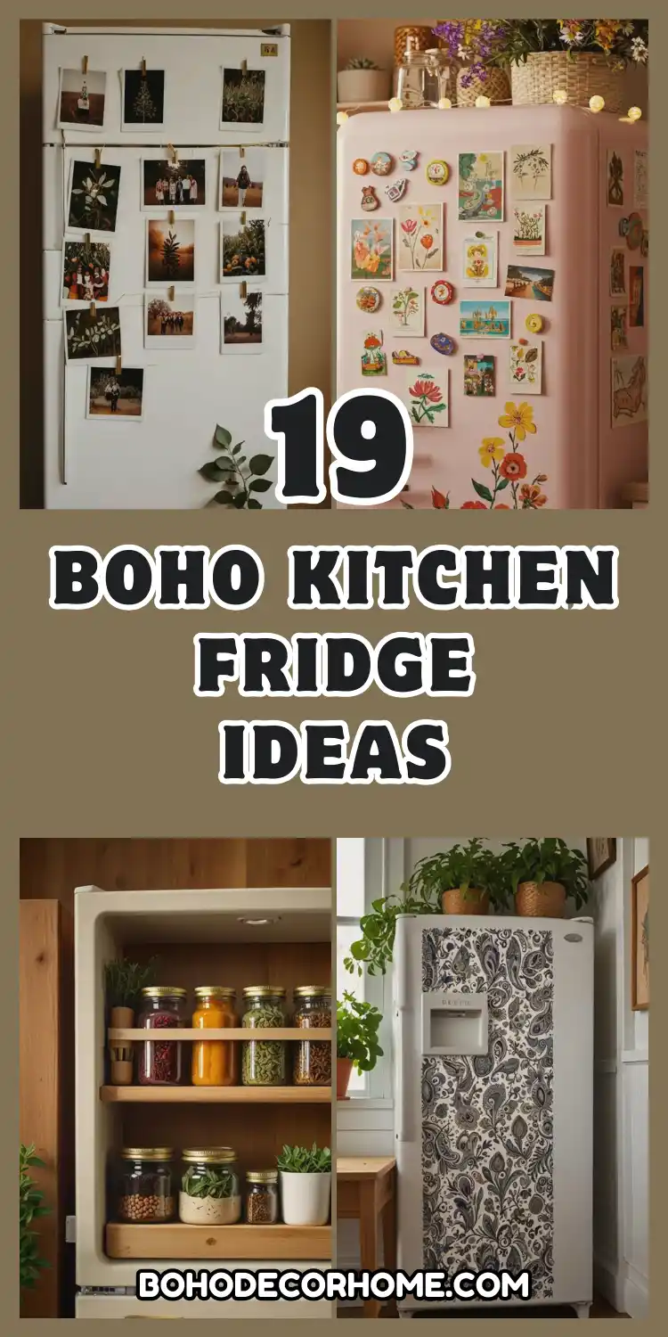 Boho Kitchen Fridge Ideas: 19 Ways to Style Your Kitchen with a Chic Touch 2 Boho Kitchen Fridge
