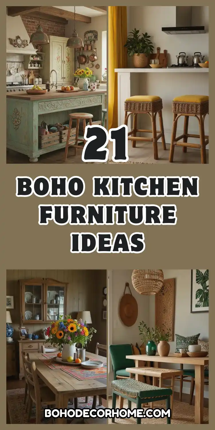 Boho Kitchen Furniture: 21 Unique Ideas to Transform Your Space 2 Boho Kitchen Furniture