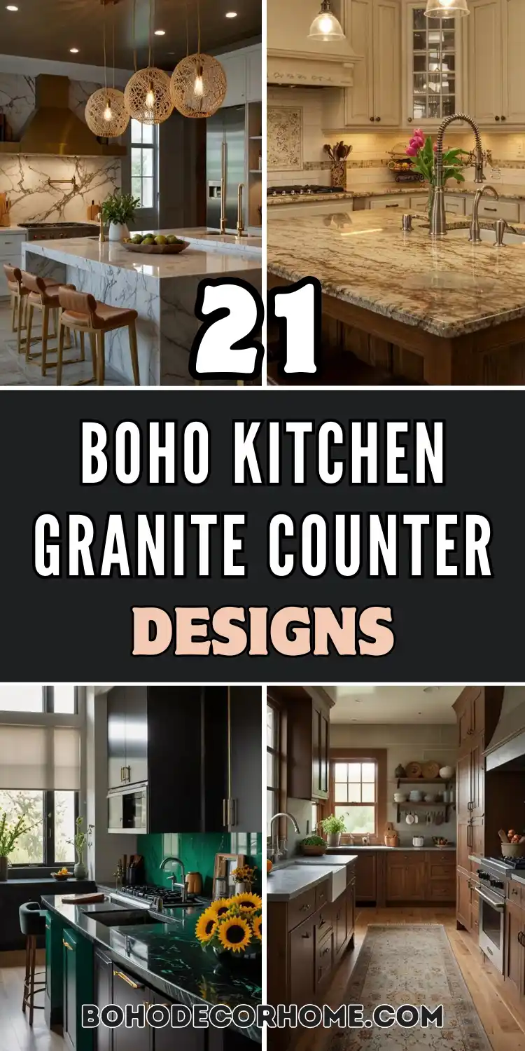 21 Elegant Boho Kitchen Granite Counter Designs 2 Boho Kitchen Granite Counter Designs