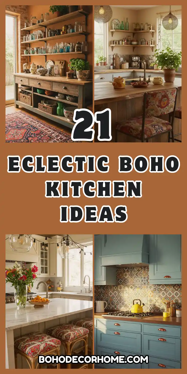 21 Stunning Eclectic Boho Kitchen Ideas to Transform Your Space 2 Eclectic Boho Kitchen