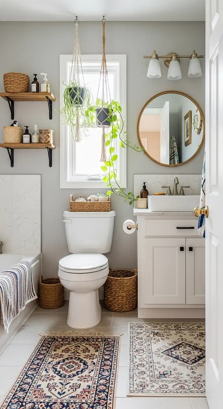 Boho Bathroom Ideas: 23 Beautiful Ways to Style Your Space 27 Styling Small Boho Bathrooms Creatively