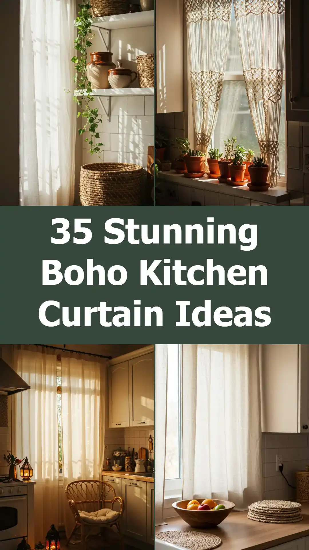 35 Stunning Boho Kitchen Curtain Ideas to Elevate Your Space 2 boho kitchen curtain ideas