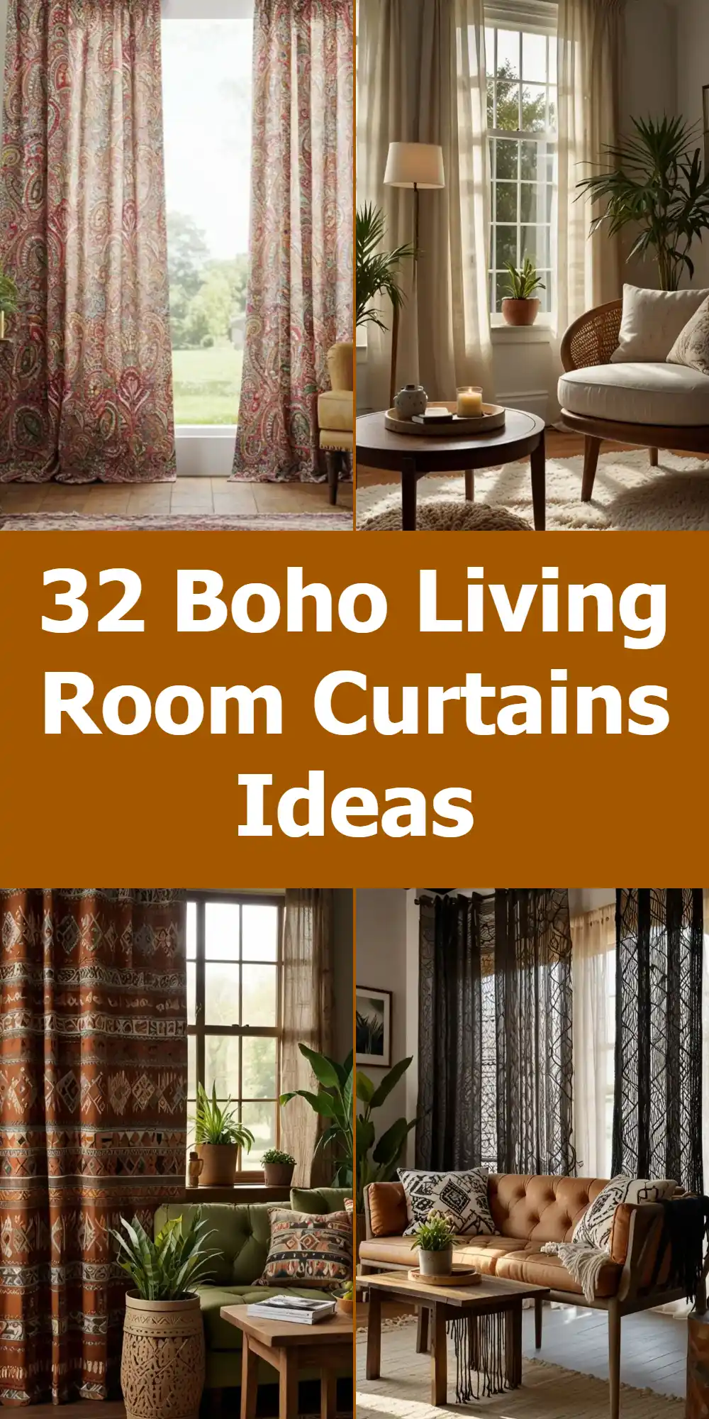 32 Best Boho Living Room Curtains to Elevate Your Space 2 boho living room curtains