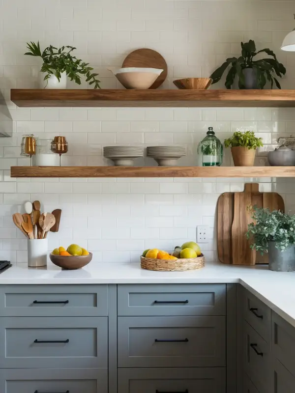 27 Creative Boho Kitchen Apartment Small Space Ideas to Maximize Style 11 10. A Bowl of Citrus Adds More Color Than a Can of Paint