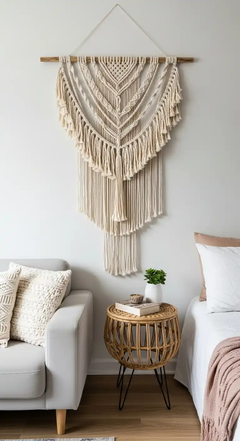 Boho Wall Decor Ideas to Warm Up Your Home: 21 Creative Styles You’ll Love 6 2. Large Macramé Wall Hangings