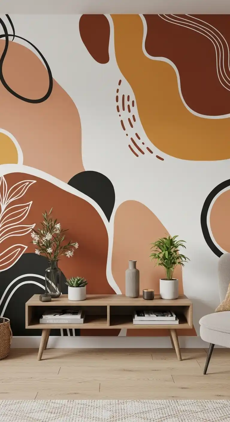 Boho Wall Decor Ideas to Warm Up Your Home: 21 Creative Styles You’ll Love 12 8. Hand-Painted Boho Murals