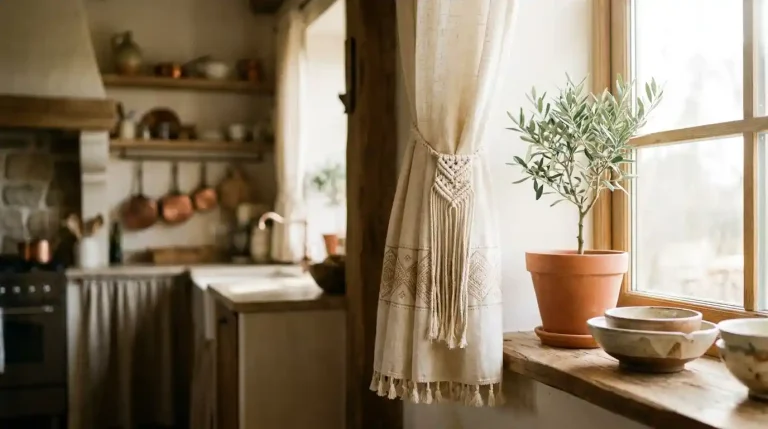 Boho Kitchen Curtain