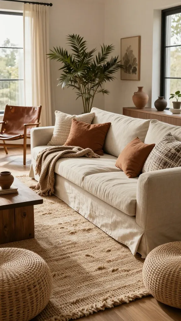 10 Calm and Peaceful Boho Living Room Inspiration: Cozy Vibes Unleashed 3 Item 2