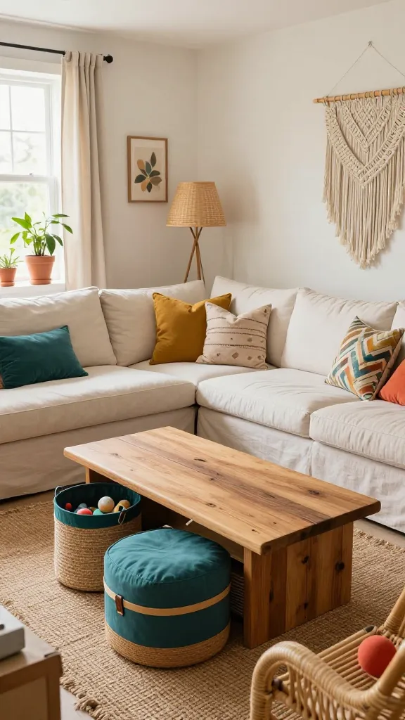 8 Boho Living Room Ideas for Busy Moms 7 Item 6