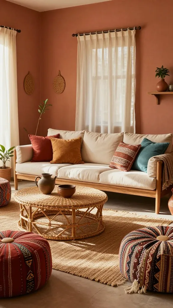 11 Relaxing Boho Living Room Ideas for Stress Free Homes 2 Item 1