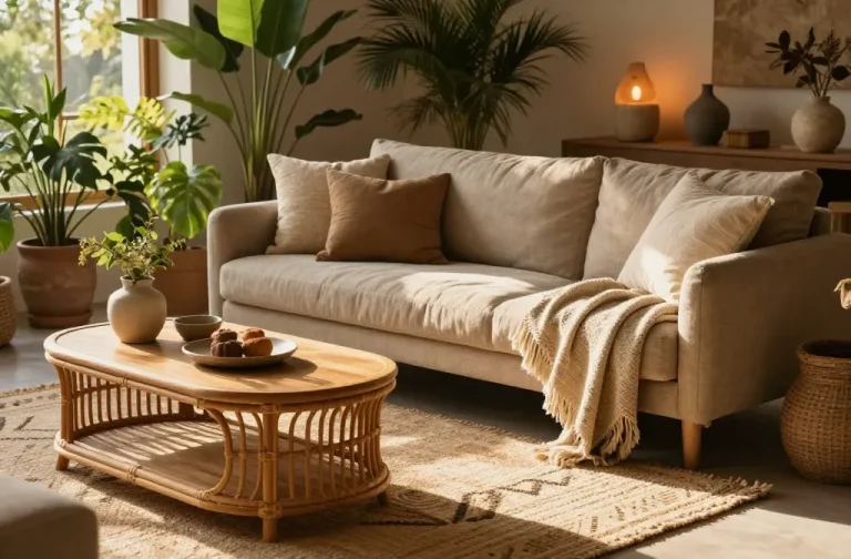 10 Earthy Boho Living Room Ideas That Feel Warm: Cozy Pressed Retreat