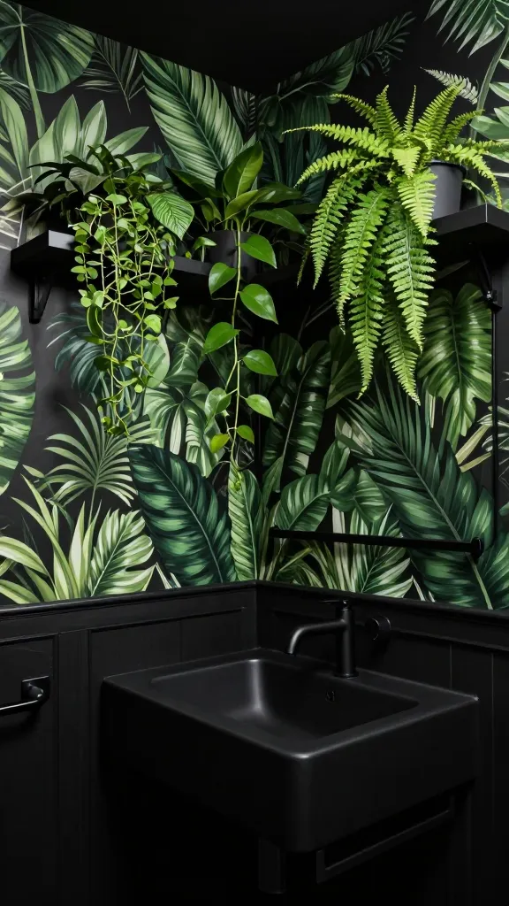 Create Drama in Your Hallway: 9 Dark Moody Half Bathroom Ideas 3 Item 2
