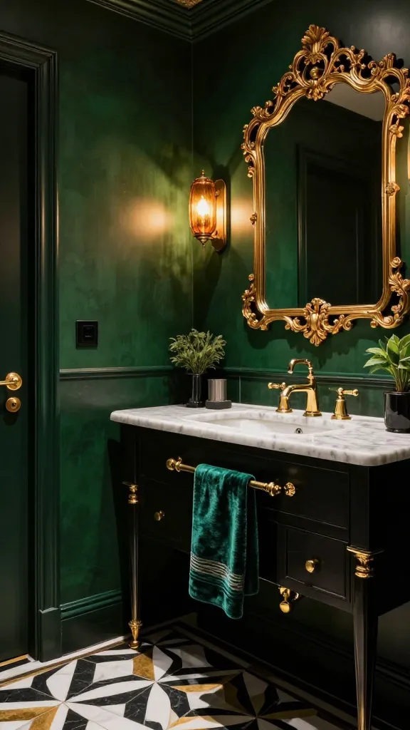 Create Drama in Your Hallway: 9 Dark Moody Half Bathroom Ideas 5 Item 4