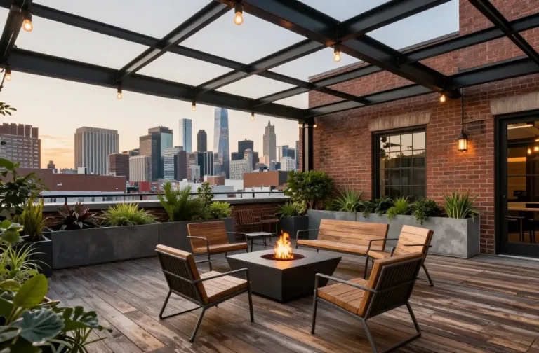 7 Elements of a Modern Industrial Rooftop Deck