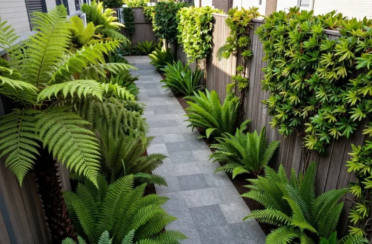 12 Lush Green Transitional Space Ideas for Narrow Side Yards