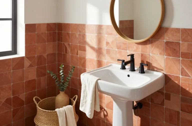 12 Terracotta Half Bathroom Decor Ideas